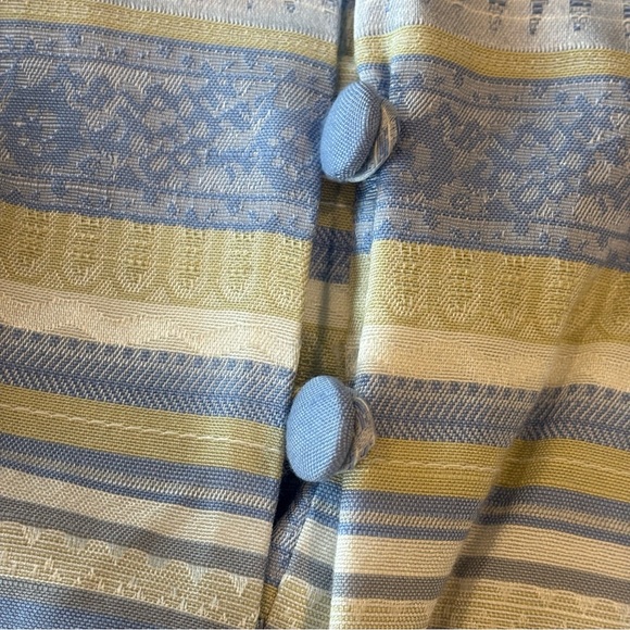 VINTAGE DRESS BARN Sleeveless Asian Inspired Sleeveless Tunic Blue & Yellow Sz12 - Picture 7 of 9